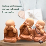 Trio de statues de Bonzes mythiques
