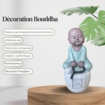 Statue bouddha Porte encens PROGRESSION