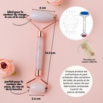 1 Masseur Visage en Quartz Rose + Housse