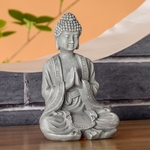 Statuette Bouddha Grise Méditation 2