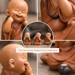 Trio de statues de Bonzes mythiques