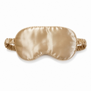 Masque de Nuit Satin Effet Soie Champagne doré