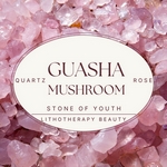 1 Champi GuaSha en Quartz rose