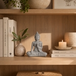 Statuette Bouddha Grise Méditation 1