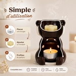 Brûle parfum Série Céramy<br />Moka