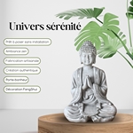 Statuette Bouddha Grise Méditation 2
