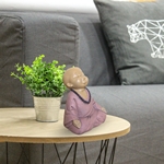 Statuette Bouddha<br/> Bébé Rose en méditation
