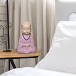 Statuette Bouddha Bébé Rose en Prière
