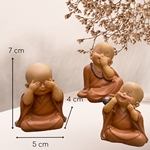 Trio de statues de Bonzes mythiques