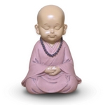 Statuette Bouddha Bébé Rose en Prière