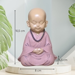 Statuette Bouddha Bébé Rose en Prière