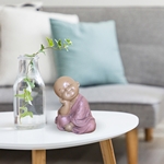 Statuette Bouddha Bébé Rose Tête Posée