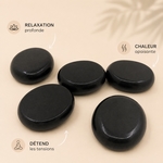 Set de 5 Pierres Chaudes de Massage