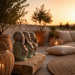 Statue 3 Bouddhas Rieur SR3