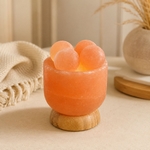 Lampe avec 4 boules de massage en Sel d'Himalaya
