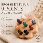 Brosse en fleur 9 points à Cuir Chevelu