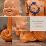 Statuette Bouddha Rieur Toge Orange
