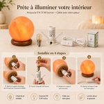 Lampe Moon en Cristal de Sel d'Himalaya 