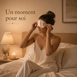 Masque de Nuit Satin Effet Soie Champagne doré