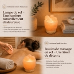 Lampe avec 4 boules de massage en Sel d'Himalaya