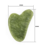 1 Gua Sha en Pierre de Jade Vert + Housse