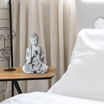 Statuette Bouddha Grise Méditation 2