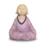 Statuette Bouddha<br/> Bébé Rose en méditation