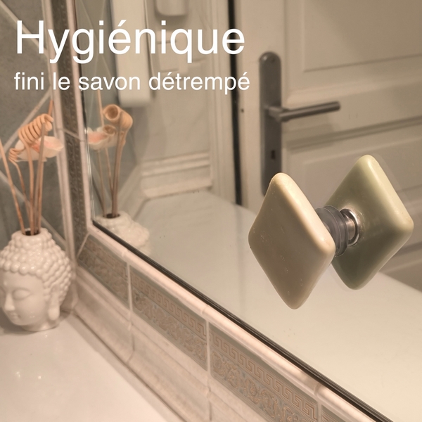 Porte-savon Magnétique Mural Sans Perçage - 2 Pièces, Acier Inox 304, Puissant Aimant, Pour Salle De Bain Et Cuisine
