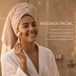 1 Masseur Visage en Pierre de Jade - Blanc + Housse