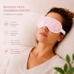 Kit Masque Yeux ThermoConfort et GuaSha Quartz Rose + Housse