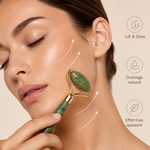 1 Masseur Visage en Pierre de Jade - Vert + Housse
