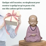 Statuette Bouddha Bébé Rose en Prière