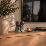 Statue 2 Bonzes Chuchote SM-2203