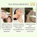 1 Gua Sha en Pierre de Jade Vert + Housse