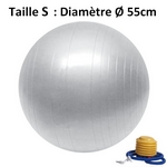 Ballon de Yoga / Fitness Taille S 55 cm Gris