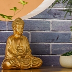 Statue Bouddha Méditation Or - Seconde chance