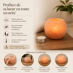 Bougeoir en Cristal de Sel Himalaya Sphère 900g