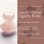 1 Champi GuaSha en Quartz rose