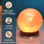 Lampe USB  en Cristal de Sel d'Himalaya Sphère