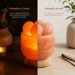 Lampe avec 4 boules de massage en Sel d'Himalaya