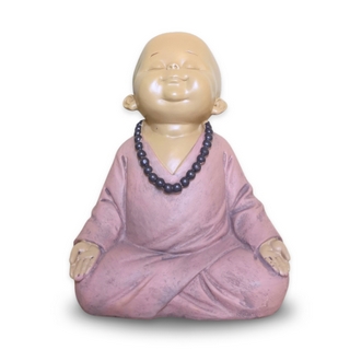 Statuette Bouddha<br/> Bébé Rose en méditation