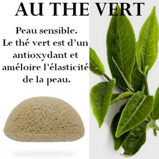 Eponge KONJAC<br />au Thé Vert