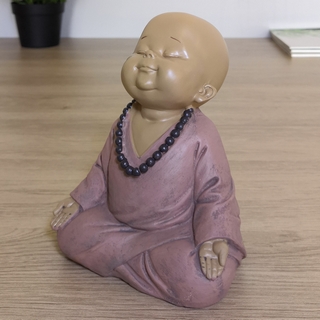 Statuette Bouddha SB2 - Bébé Rose en méditation