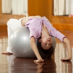 Ballon de Yoga / Fitness Taille L 75 cm Argent